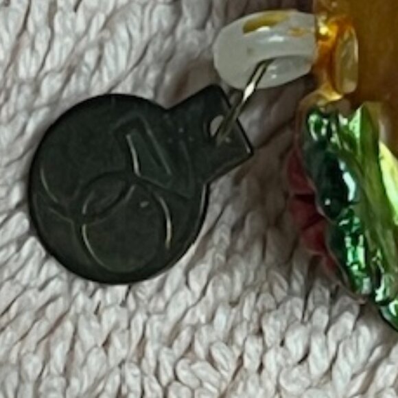 Two Department 56 Christmas Hand Blown Glass Cocktail Themed Holiday Ornaments - Picture 7 of 15